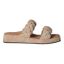 Right side view of Aranya TAUPE KID SUEDE