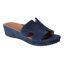 Front view of Catiana Navy Kidsuede