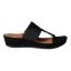 Right side view of Chantara BLACK ELASTIC/SUEDE