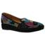 Front view of Correze Black Bright Multi Kidsuede