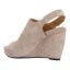 Back view of Idaline TAUPE KID SUEDE