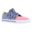 Front view of Kanav BLUE/PINK/YELLOW SUEDE
