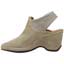 Left side view of Oniella Taupe Suede