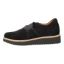 Left side view of Yocco BLACK KID SUEDE